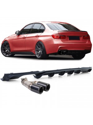 Zadní difuzor BMW 3 F30/F31 (316i/318i/320i) - černý matný (černé koncovky)